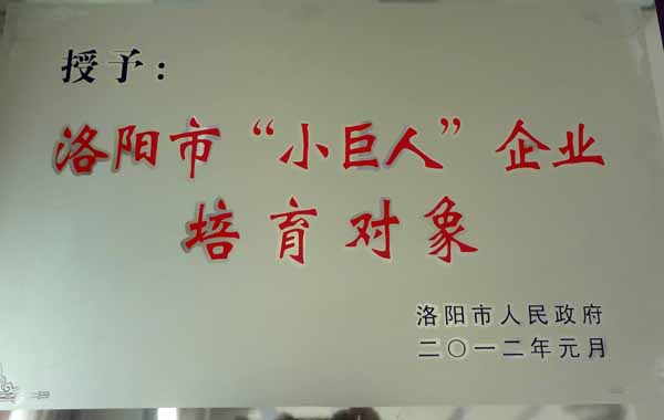 洛陽市“小世人”企業(yè)培育對(duì)象